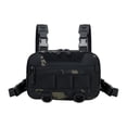 thumbnail image 3 of Bolsa de pecho para deportes al libre, transpirable, multifunción, suave, con cremallera, mochila utilitaria de gran capacidad para caza, viajes Camuflaje negro, 3 of 10