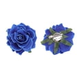thumbnail image 1 of 5 Pcs Broche Fleurs pour Femmes Rond Tissu Bleu pour Mariage et Bal, 1 of 8
