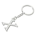 thumbnail image 3 of Uxcell Initial Letter Key Chain Letter X Key Chain Pendant Key Ring Bag Backpack Decor Silver, 3 of 4