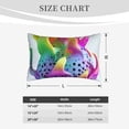 thumbnail image 4 of Sikiie Colorful Glitter Dagon Fruit Print Plush Pillow Cover, Wrinkle-proof and Stain-resistant Pillow Protector without Pillow Core, Home Decoration-14"x20", 4 of 6