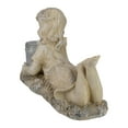 thumbnail image 5 of Northlight 14.5" Beige and Brown LED Lighted Solar Powered Lounging Girl Outdoor Garden Statue, 5 of 5