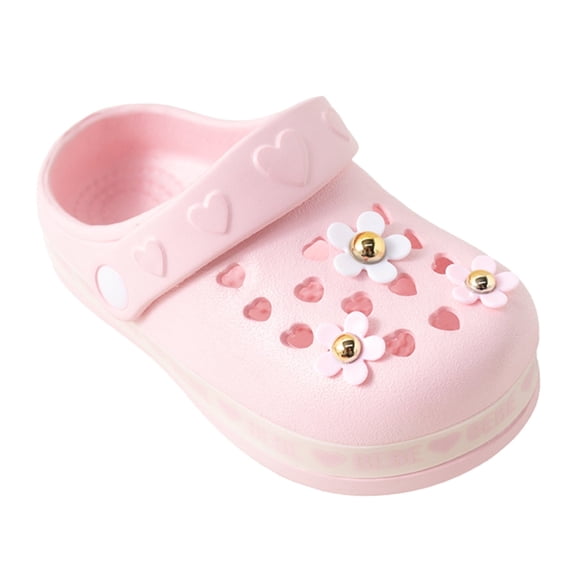 bebe Toddler Girls EVA Clogs – Lightweight Slip-On Shoes with Charms