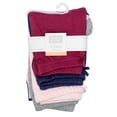 thumbnail image 2 of Hudson Baby Girl Cotton Pants and Leggings, Burgundy Pink Navy, 5T, 2 of 6