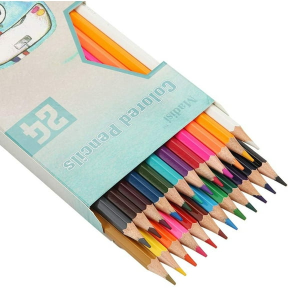 Madisi Colored Pencils Pre-Sharpened 24 Count [B07FQ57D6X]