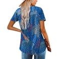 thumbnail image 6 of Traleubie Womens Plus Size Tunic Tops Short Sleeve Casual Floral Henley Shirts L-4XL, 6 of 6