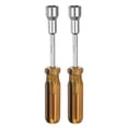 thumbnail image 1 of Uxcell 2 piezas de destornillador de tuerca métrica 13 mm no magnético, llave de vaso hexagonal de 6 puntos con mango antideslizante, 1 of 6