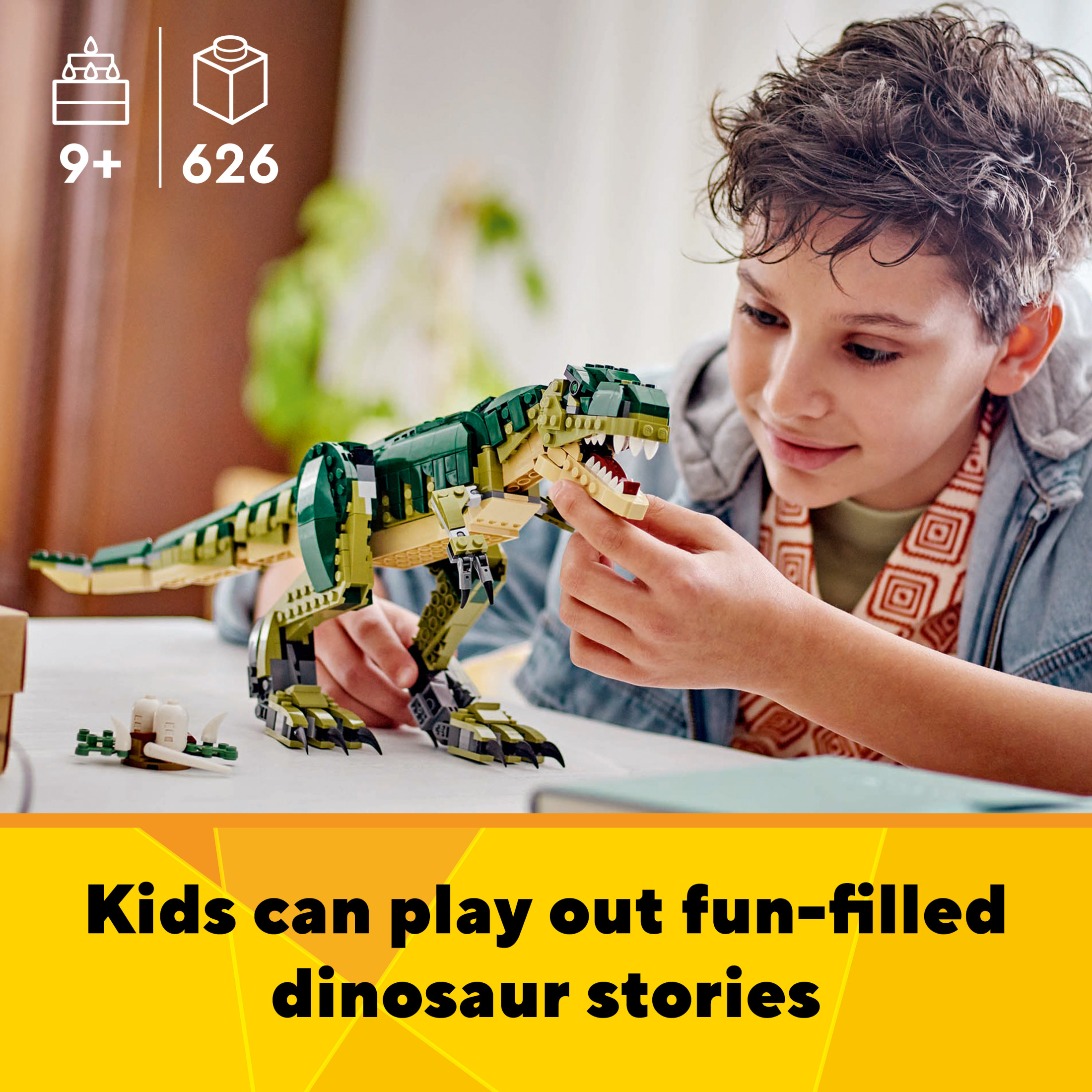 LEGO Creator 3 en 1 Juguete de Dinosaurio T-Rex - Idea de Regalo de Cumpleaños para Niños y Niñas - Opción de Construir T-Rex, Triceratops y Pterodáctilo - 31151 4