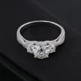 thumbnail image 3 of Kalapi Jewel 1.3 Ct Moissanite Anniversary Ring for Her - Stunning Round Cut in 14K White Gold Plated Three Stone Ring - Gift for Proposals or Anniversaries - Perfect Gifts for Her, 3 of 5