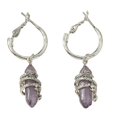 thumbnail image 1 of Stone Dangle Earrings Dainty - Decorative Chunky Hoop Earrings Pendant Earrings, 1 of 7