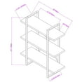 thumbnail image 6 of Davee 3-Tier Display and Etagere Bookcase in Antique Walnut Wood Color and Black Frame, 6 of 7