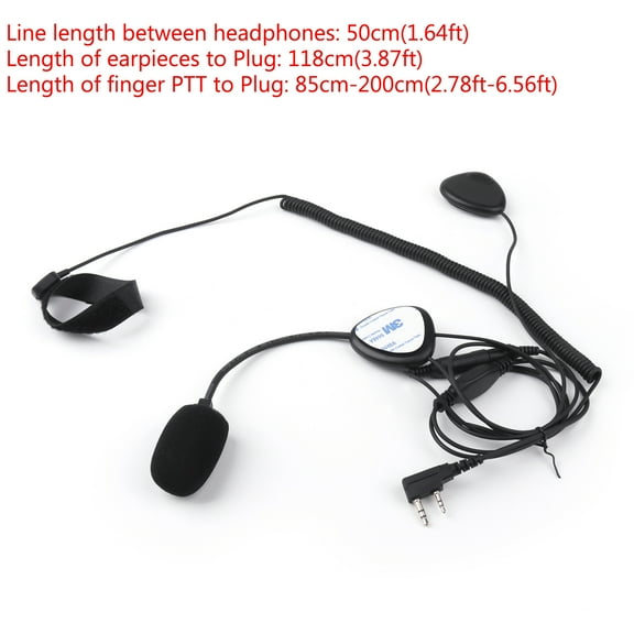 Motor Genic Finger PTT Motorcycle Helmet Headset MIC for Radio Kenwood Retevis TYT Baofeng