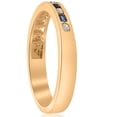 thumbnail image 3 of Pompeii 1/3ct Diamond & Blue Sapphire Anniversary Wedding Ring 14k Yellow Gold (G/H,I1), 3 of 4