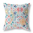thumbnail image 1 of HomeRoots 411335 16 Po Paon Intérieure et Extérieure Zip Jeter Oreiller & 44; Blanc et Rouge, 1 of 1