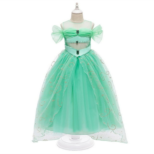 HAWEE Costume d'Aladdin Robe Jasmine Tenue pour Filles Robe de Noël Carnaval Anniversaire