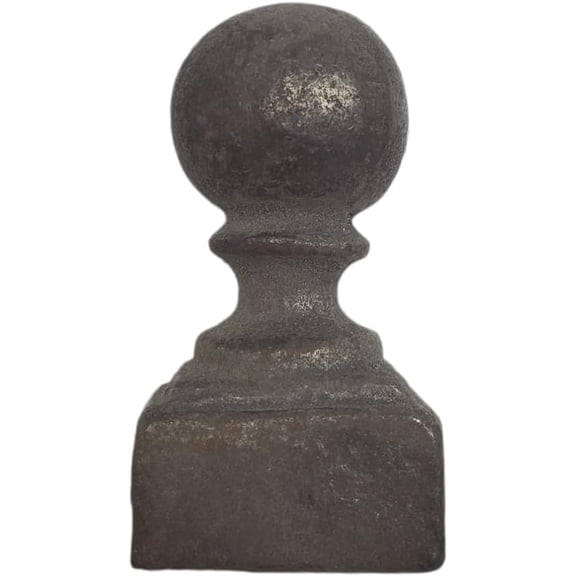 Square Post Ball Finial, Cast Iron, 1-6 Inch Sizes, Weldable Fence Post Cap, Unfinished (1" x 1", 5)