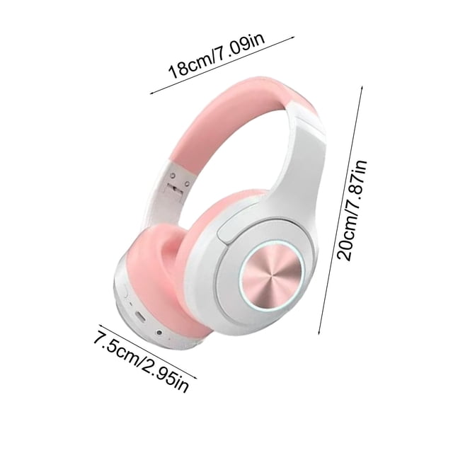 Herunwer Foldable Soft Headband Bluetooth Headphones, Low Latency with High Battery for Sports and Gaming