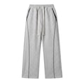 thumbnail image 5 of Babcutegg Mens Plus Size Sweatpants with Pockets Drawstring Loose Fit Spring Fall Athletic Casual Wide Leg Pants Gray Size M, 5 of 10