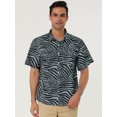thumbnail image 2 of INSPIRE CHIC Men's Short Sleeve Button Front Beach Hawaiian Shirt, 2 of 6