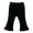 Black, variant on 3M-3T Baby Girl Flare Pants Infant Solid Ribbed Ruffle Bell Bottoms Pants Trousers Fall Outfits