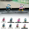 thumbnail image 2 of GXFCAI Panda Skateboard Ornaments Blue -Floating Screen Car Interior Panda Ornaments Three-Dimensional Cartoon Moving With The Car Floating Screen Doll Instrument Panel Decoration Center Console, 2 of 7