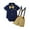 Blue, variant on CARETOO Baby Boy Clothes Infant Gentleman Outfits Suspender Shorts Pants Outfits 3pcs 12-18 Months
