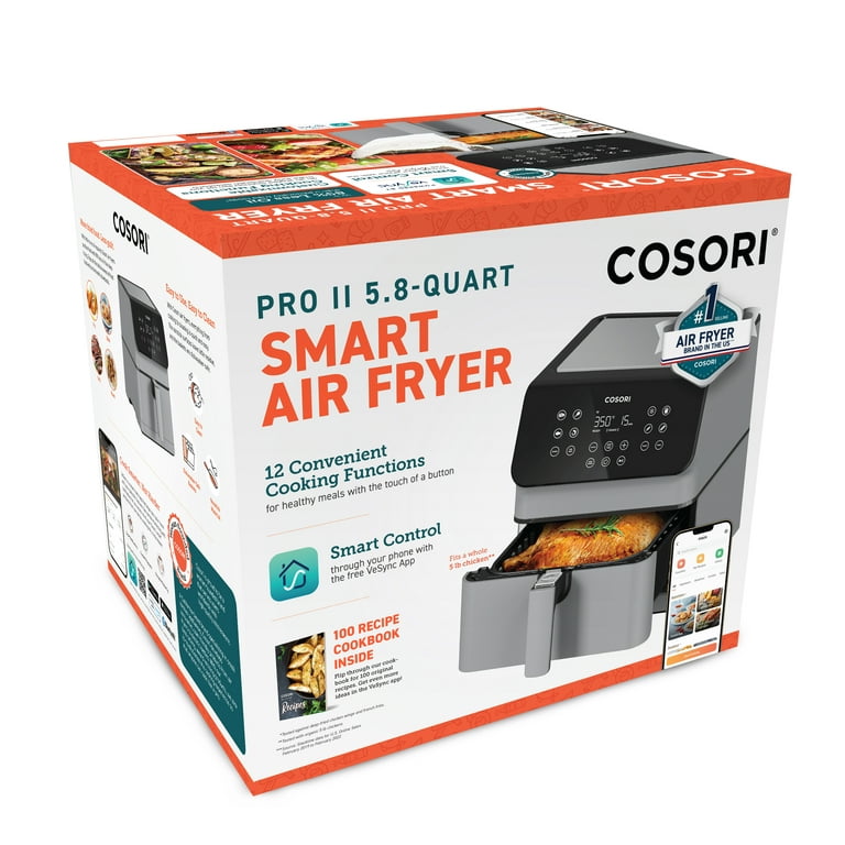 Cosori Pro II Air Fryer Oven Combo, 5.8QT Max XL Large Cooker with 12 One-Touch