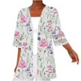 thumbnail image 2 of Nouveaux Hauts pour Femmes 2023 Grande Taille Mode Col Rond Décontracté Manches Longues Chandail Imprimé Hauts Blouse Chemise à Manches Longues pour Femmes, 2 of 6