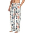 thumbnail image 6 of Logiee Starfish Shell Print Pajama Pants for Men,Men’s Pajama Bottoms,Mens PJ Pants with Pockets & Button Fly-Small, 6 of 6