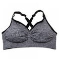 thumbnail image 1 of Full Bust Seamless Full coverage Nursing Maternity Bras Bralette S-XXL adjustable shoulder strap Gray L, 1 of 6