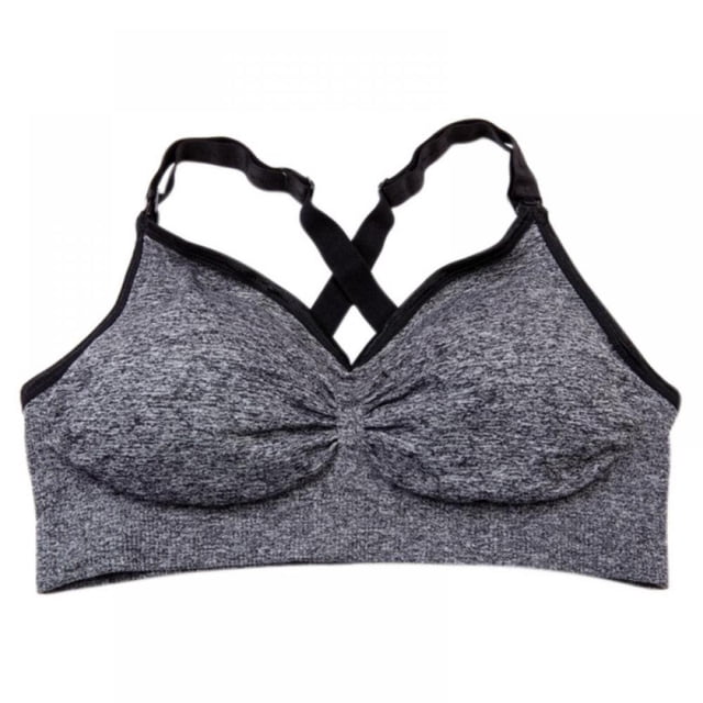 Full Bust Seamless Full coverage Nursing Maternity Bras Bralette S-XXL adjustable shoulder strap Gray L