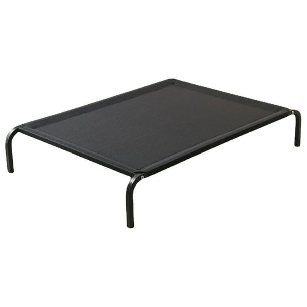 Cama elevada para perros al aire libre, cunas elevadas para perros con pies antideslizantes, cunas de tela de malla lavables y masticables para interiores y exteriores,Black
