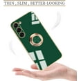 thumbnail image 2 of Compatible for Samsung Galaxy S23 Case with Ring Holder Kickstand [with Magnetic] Soft TPU Shockproof Electroplated Protective Phone Case for Galaxy S23 5G Green, 2 of 12