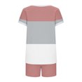 thumbnail image 5 of Karight Womens Two Piece Crew Neck Short Sets Cap Sleeve Drawstring Spring Summer Sweatsuit with Pocket Beach Vacation, 5 of 5