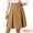 Khaki, variant on DARING DIVA Women's Button Decor Flared Midi Skirt S Black