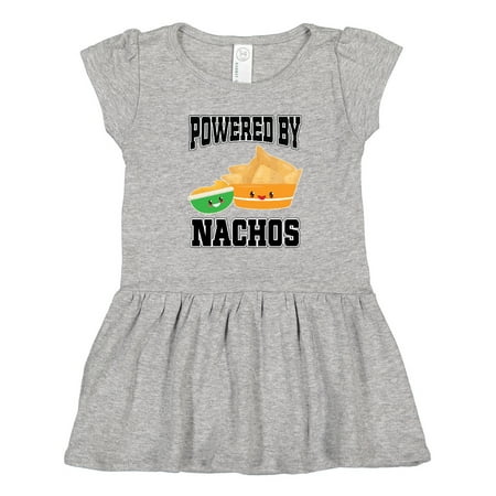 

Inktastic Powered by Nachos Gift Toddler Girl Dress