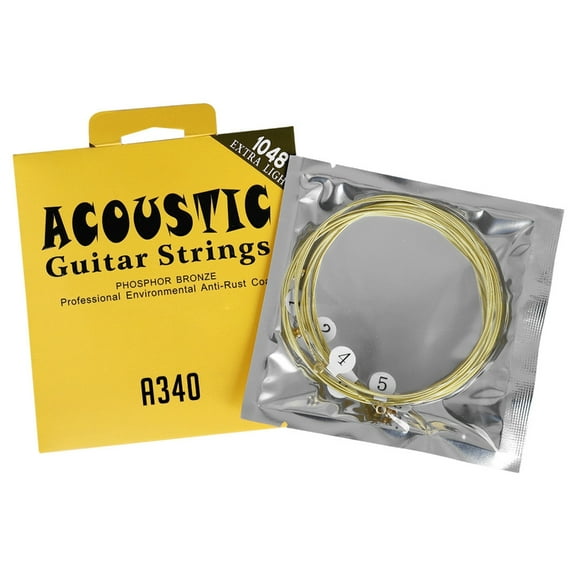 SIEYIO 6Pcs Classical Alloy Steel Core Guitar Strings 1st-6th String Guitar Strings for Acoustic Folk Guitar Accessories