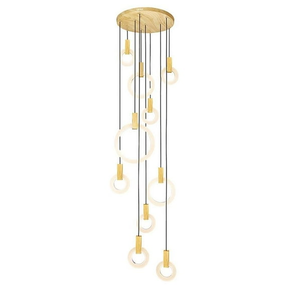 1214P32-10-236-CWI Lighting-Anello - 52W LED Pendant-95 Inches Tall and 32 Inches Wide