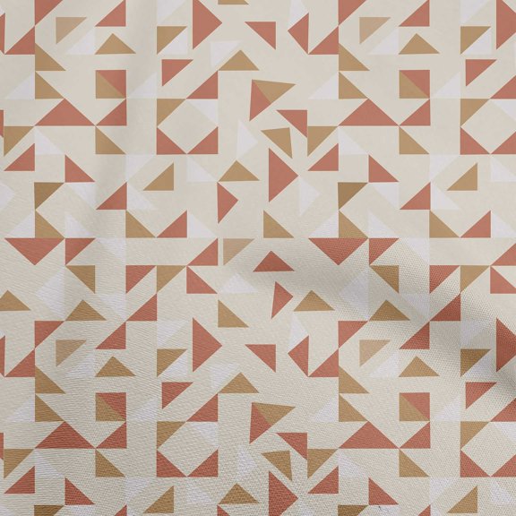 oneOone Cotton Flex Beige Fabric Geometric Sewing Fabric By The Yard Printed Diy Clothing Sewing Supplies 40 Inch Wide