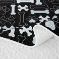 thumbnail image 5 of Homewish Paw Bone Bed Spread Queen,Cartoon Dog Themed Queen Coverlet Set,Black,3-Piece, 5 of 7