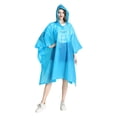thumbnail image 2 of Yesbay EVA Transparent Hooded Raincoat Adult Unisex Mid-length Poncho with Snap Buttons Waterproof Windproof Hiking Raincoats for Men Women, 2 of 8