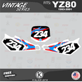 thumbnail image 2 of Kalair GFX Graphics Kit for Yamaha YZ80 (1993-2001) Vintage Series, 2 of 5