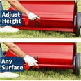 thumbnail image 3 of Riedhoff 26" Push Lawn Sweeper,4 Spinning Brushes, 7 Cu. Ft Capacity Collection Bag, Adjustable Height, Red, 3 of 10
