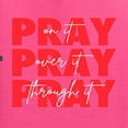 thumbnail image 6 of Wild Bobby, Pray On It Pray Over It Pray Through It Inspirational/Christian Unisex Graphic Hoodie Sweatshirt, Neon Pink, XX-Large, 6 of 6