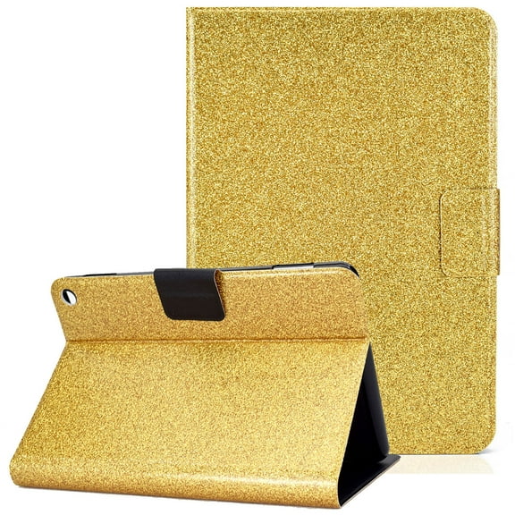 Allytech Case for All-New Fire HD 10 & Fire HD 10 Plus Tablet(11th Generation, 2021 Release), Slim Folding PU Leather Stand Card Slots Cover with Auto Sleep/Wake for Fire HD 10.1" 2021, Gold