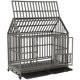 thumbnail image 1 of dog cage 48" Heavy Duty Dog Crate Strong Metal Cage House Shape Pet Kennel Crate Playpen with 4 Locking Wheels ShopWise Round, 1 of 6