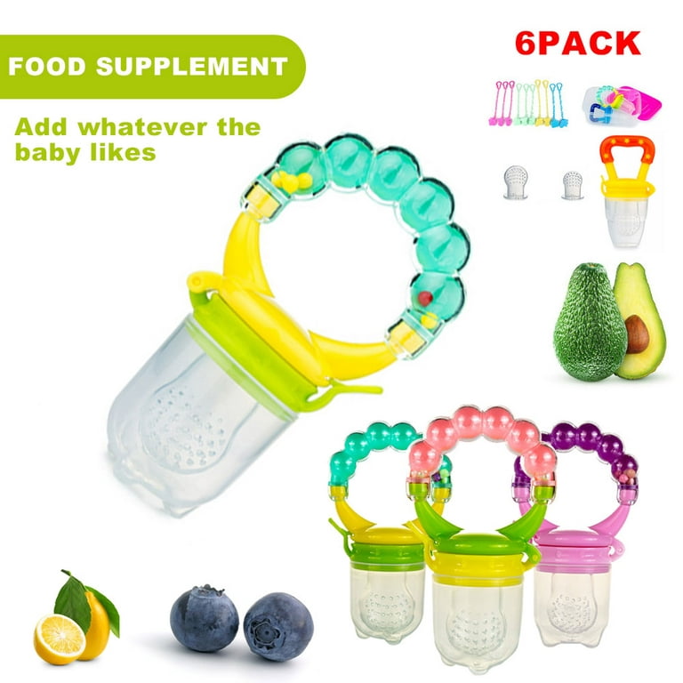 Baby Fruit Feeder Teething Pacifier, Food Grade Baby Silicone Baby Food  Feeder