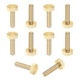 thumbnail image 1 of Uxcell 10-Pack Tornillos de Mariposa Estriados, M6x25mm Perillas de Cabeza Plana de Latón, 1 of 6