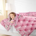 thumbnail image 4 of Feelyou Pink High Heel Bedding Comforter Set for Girls, Princess Sequin Print Twin Comforter Sets, Chic Glitter Diamond Reversible Bedding Set, Lightweight Room Decor, 2 Pieces, 4 of 8