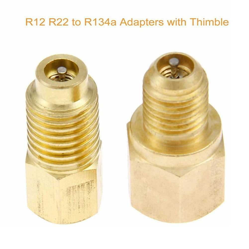 R12 to R134A ADAPTER 1/4" FEMALE FLARE WITH O-RING X 1/2" ACME MALE 