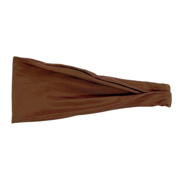 Vendaje para el cabello para hombres y mujeres que absorbe el sudor para correr, correr, baloncesto (café)
